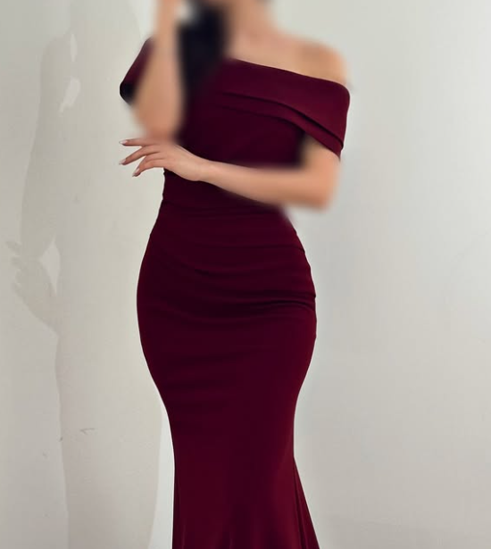 Simple Off-Shoulder White Sleeveless Mermaid Satin Prom Dress with Train SP078